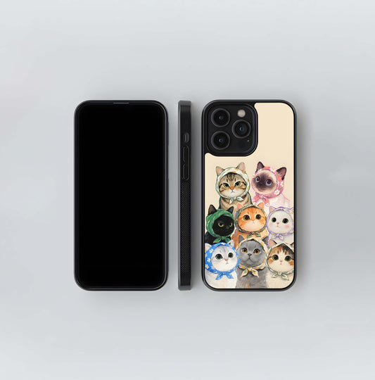 Cozy Cats Squad Glass Case