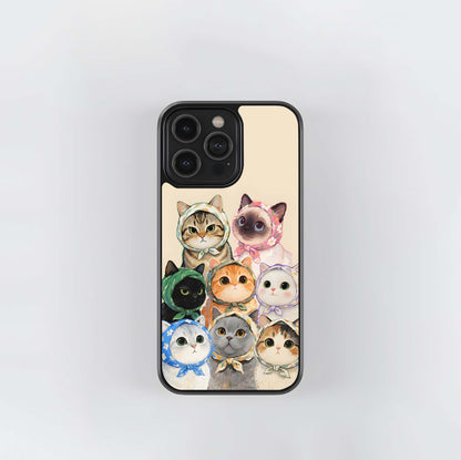 Cozy Cats Squad Glass Case