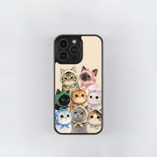 Cozy Cats Squad Glass Case