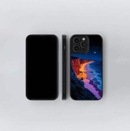 Moonlit Coastal Lanterns Glass Case