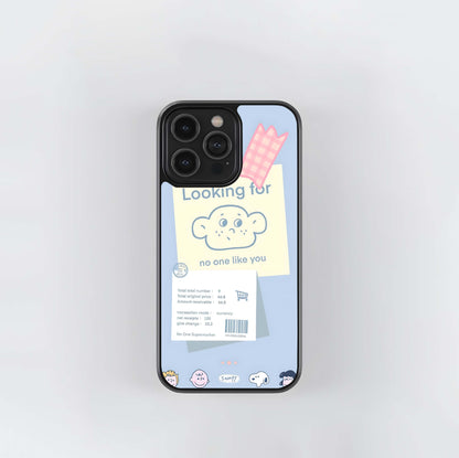 Cartoon Love Receipt Glass Case