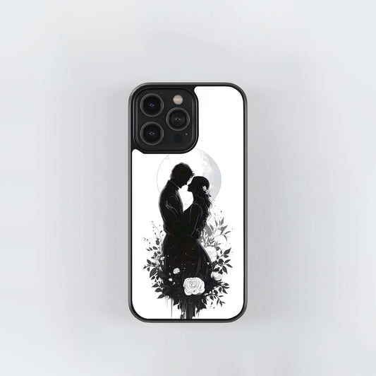 Moonlit Romance Silhouette Glass Case