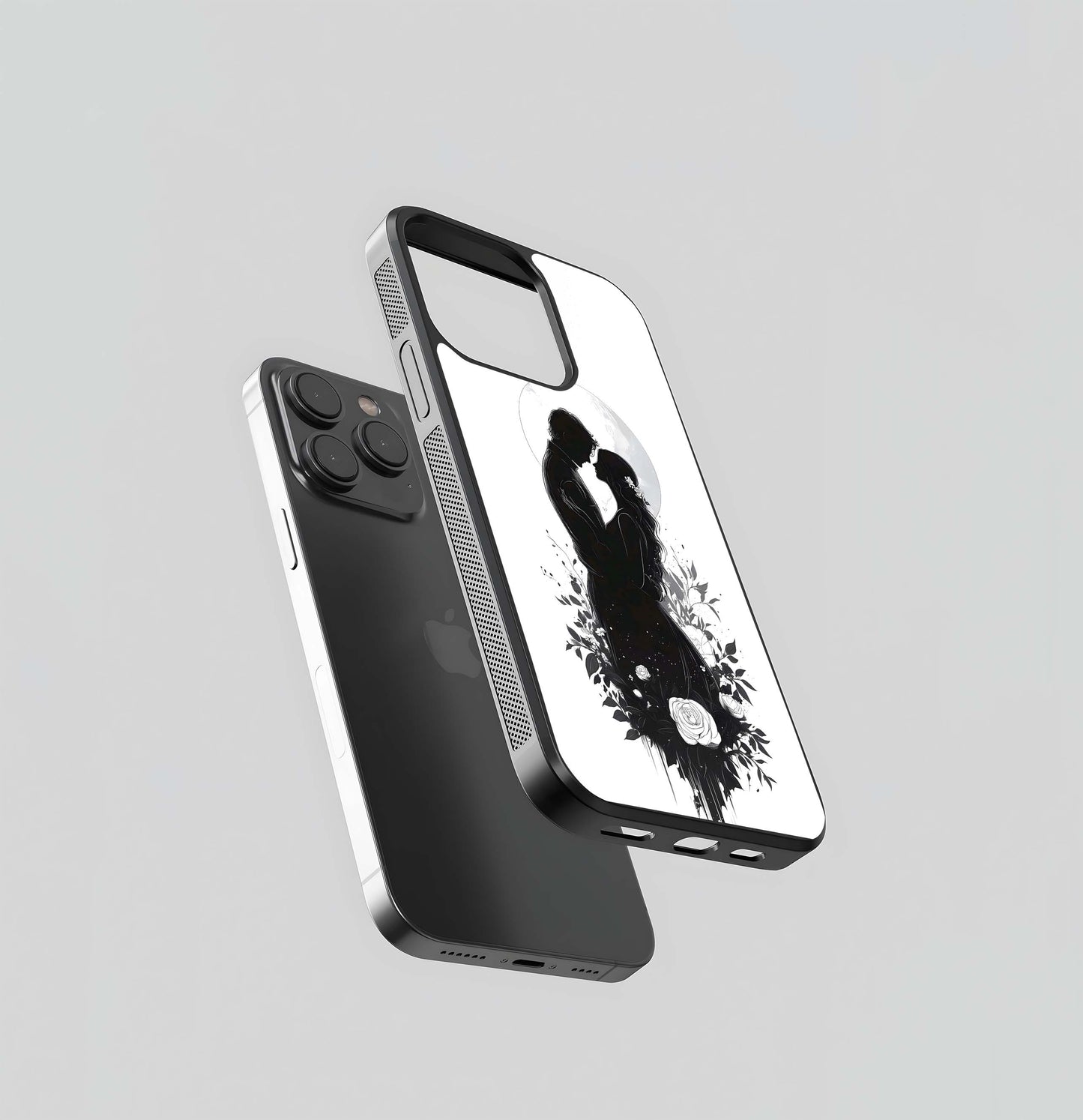 Moonlit Romance Silhouette Glass Case