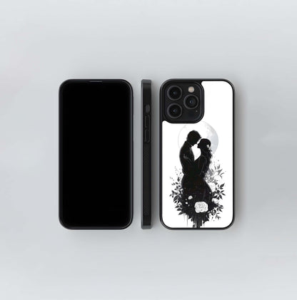 Moonlit Romance Silhouette Glass Case