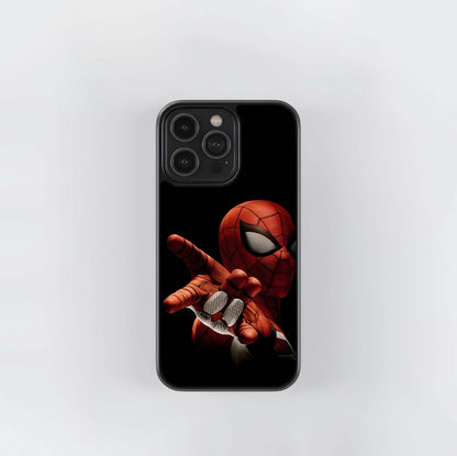 Spider-Man Pointing in Shadow Glass Case