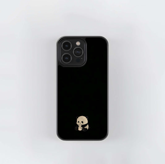 Midnight Panda Love Glass Case