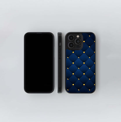 Tufted Royal Blue Glow Glass Case