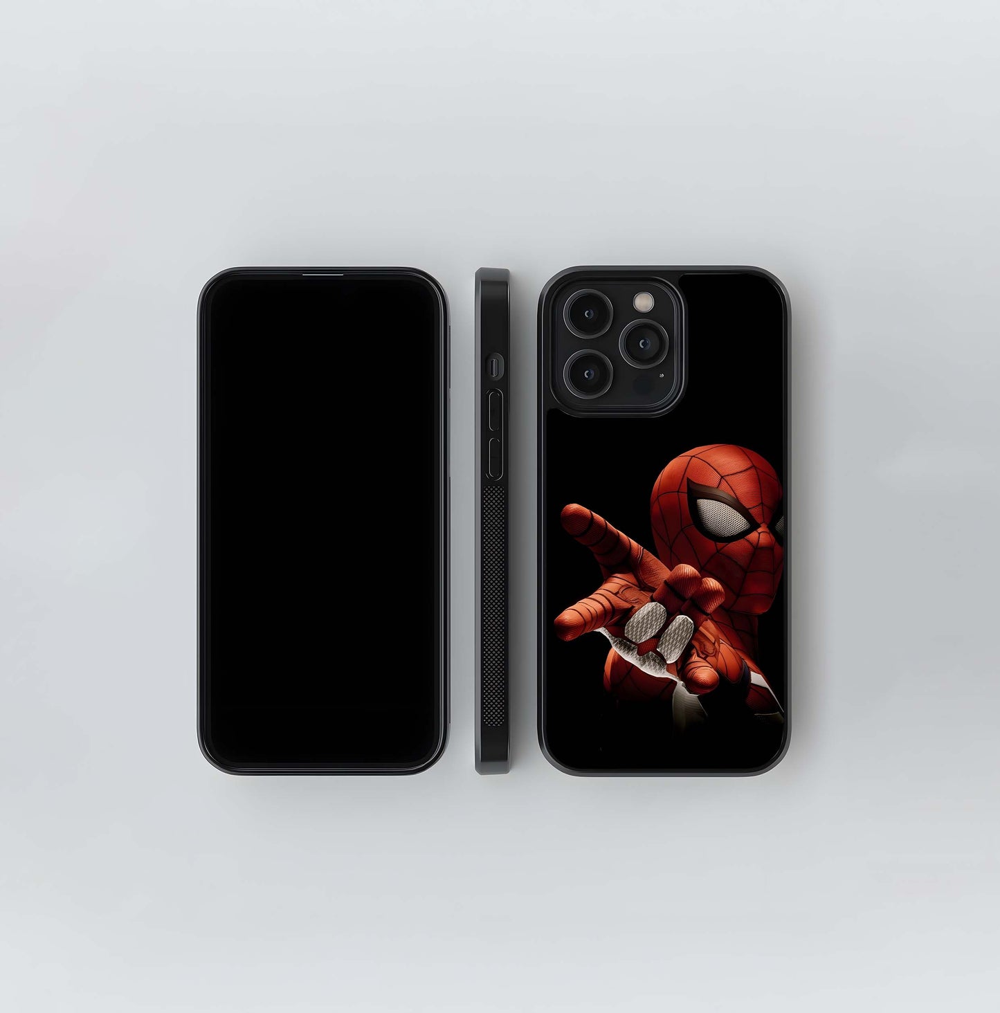 Spider-Man Pointing in Shadow Glass Case