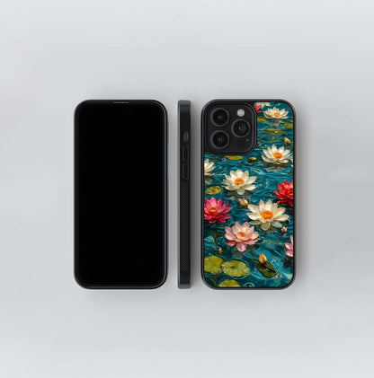 Lotus Florals Glass Case