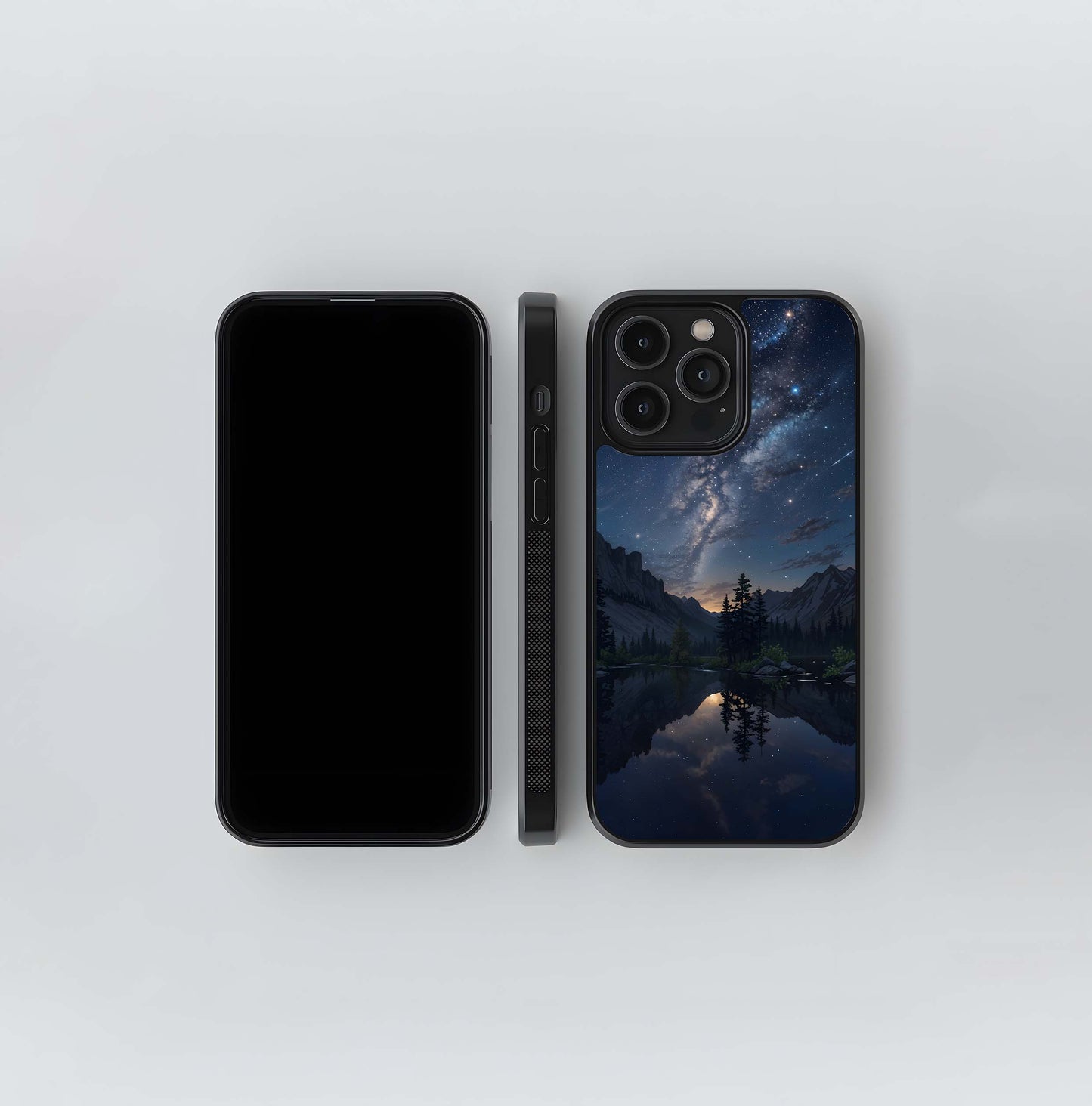 Mountain Milky Way Reflection Glass Case