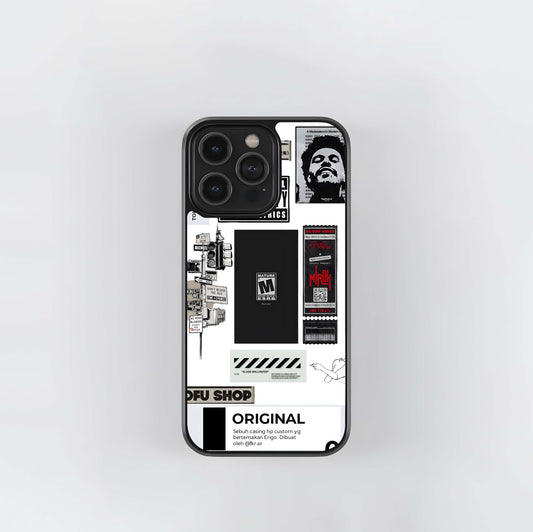 Music Collage Glass Case