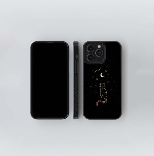 Cat On Universe Glass Case