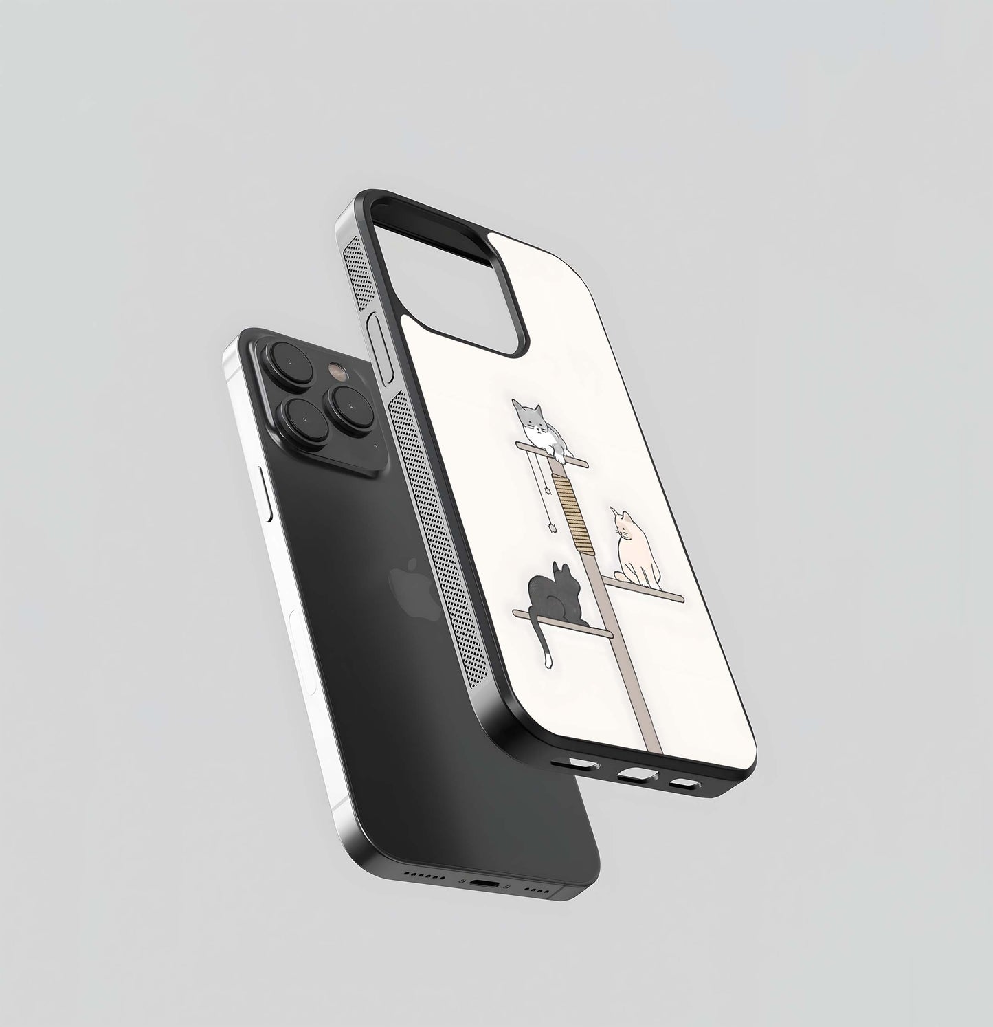 Cat Tower Trio Glass Case