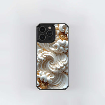 Baroque Cream Swirl Glass Case
