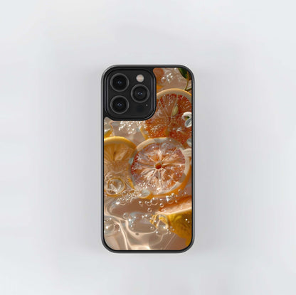 Aesthetic orange Fruit Glass Case