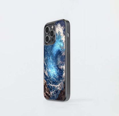 Giant Ocean Wave Glass Case
