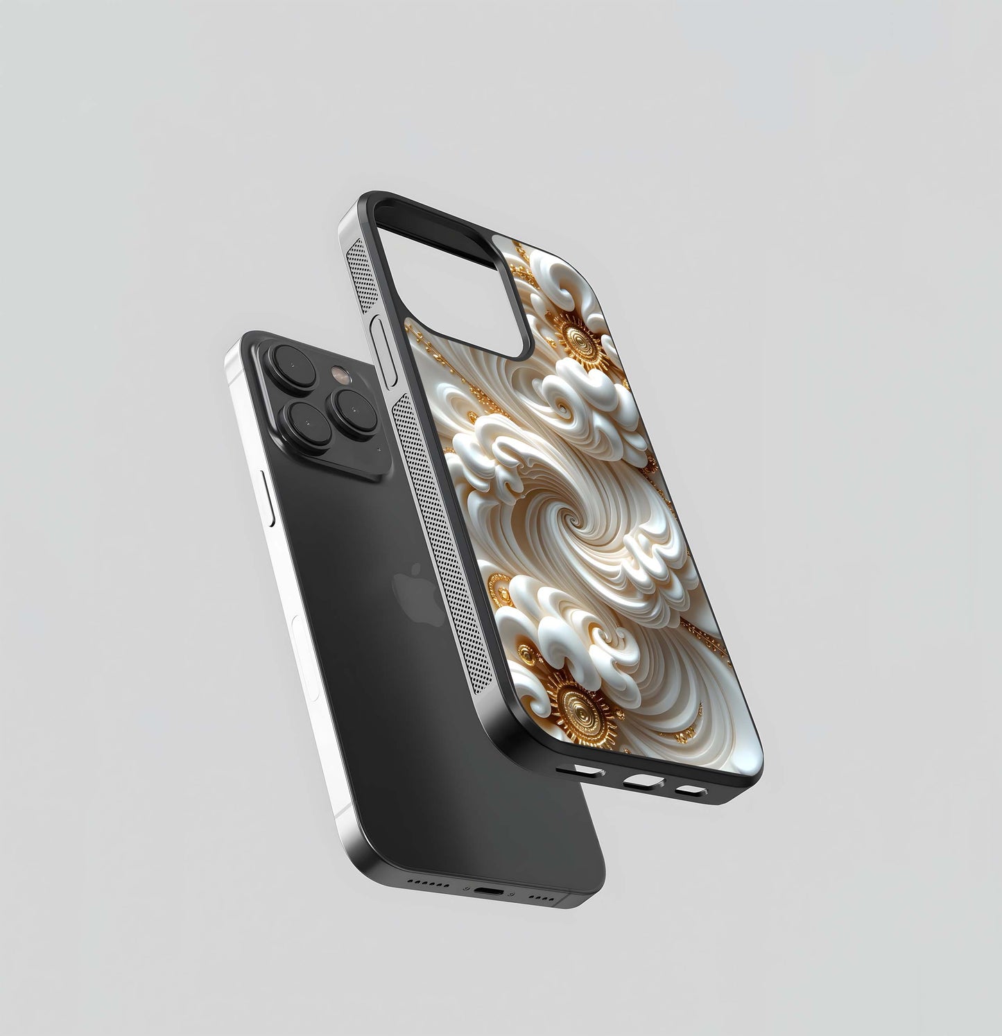 Baroque Cream Swirl Glass Case