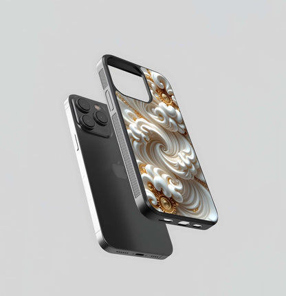 Baroque Cream Swirl Glass Case