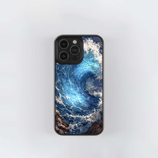 Giant Ocean Wave Glass Case