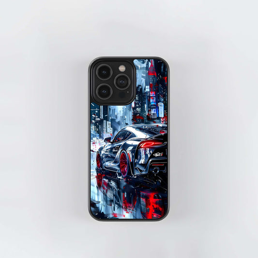 Neon Crimson Drive Glass Case