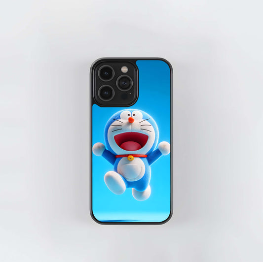Cheerful 3D Doraemon Glass Case