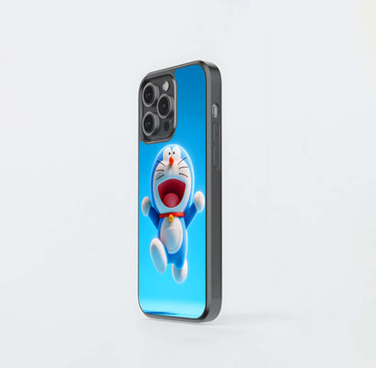 Cheerful 3D Doraemon Glass Case