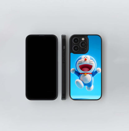 Cheerful 3D Doraemon Glass Case