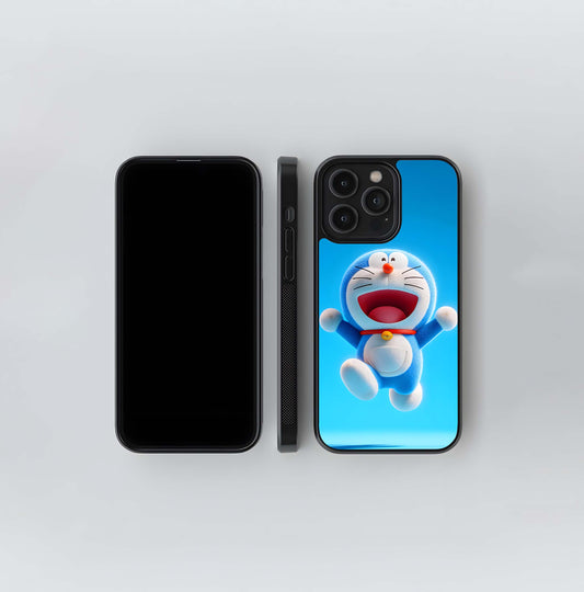 Cheerful 3D Doraemon Glass Case