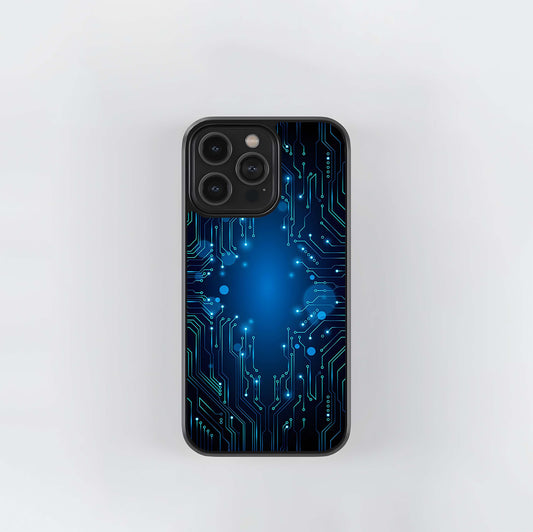 Neon Grid Glass Case