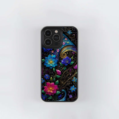 Baroque Gold Filigree Bloom Glass Case