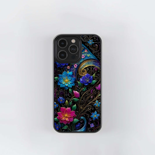 Baroque Gold Filigree Bloom Glass Case
