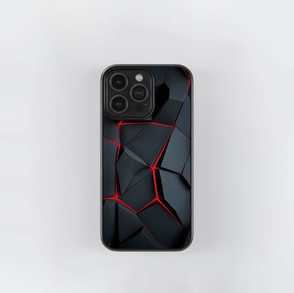 Red-Hot Geometric Shards Glass Case