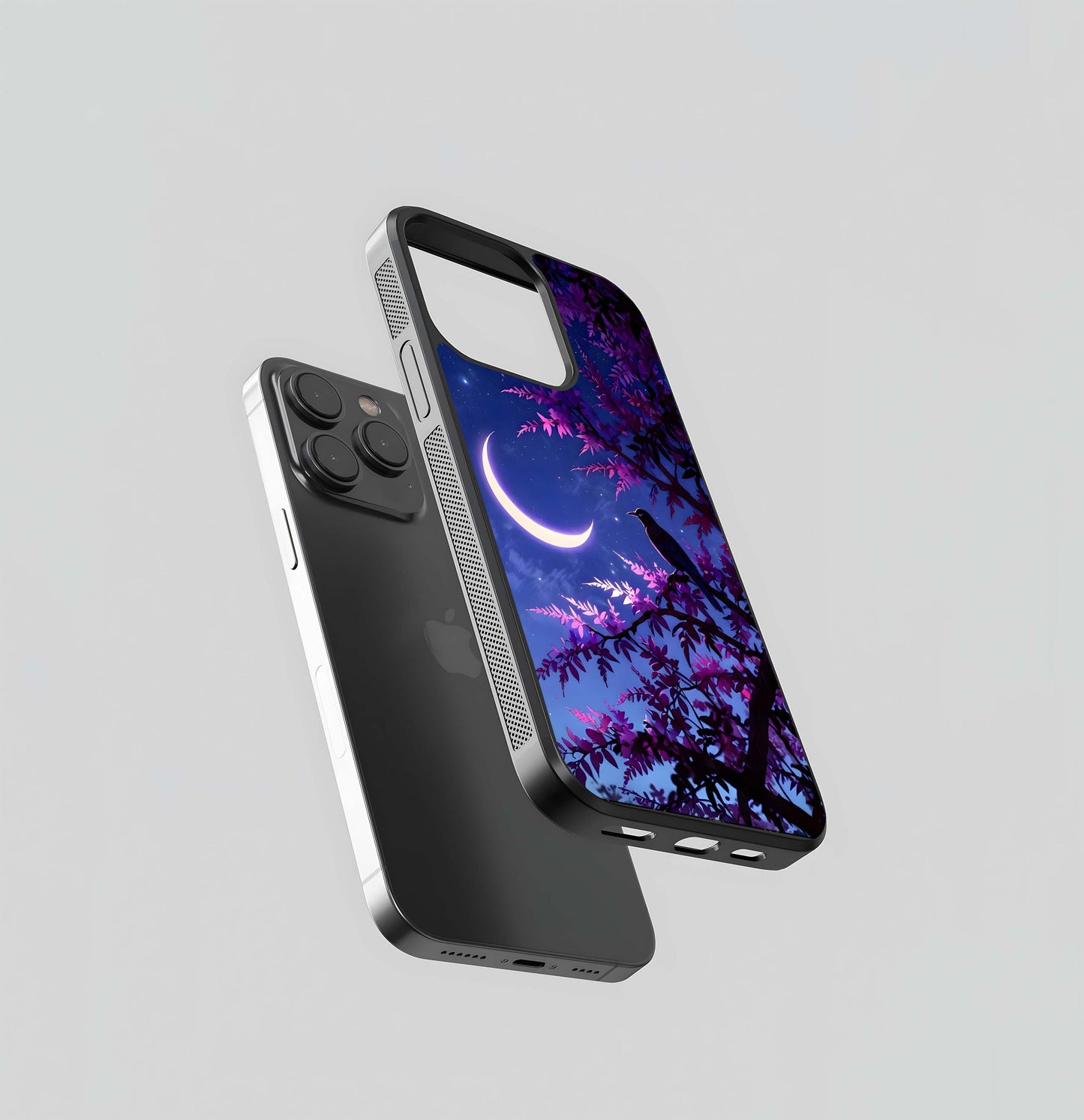 Crow &  Moon Scenery Glass Case