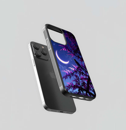 Crow &  Moon Scenery Glass Case