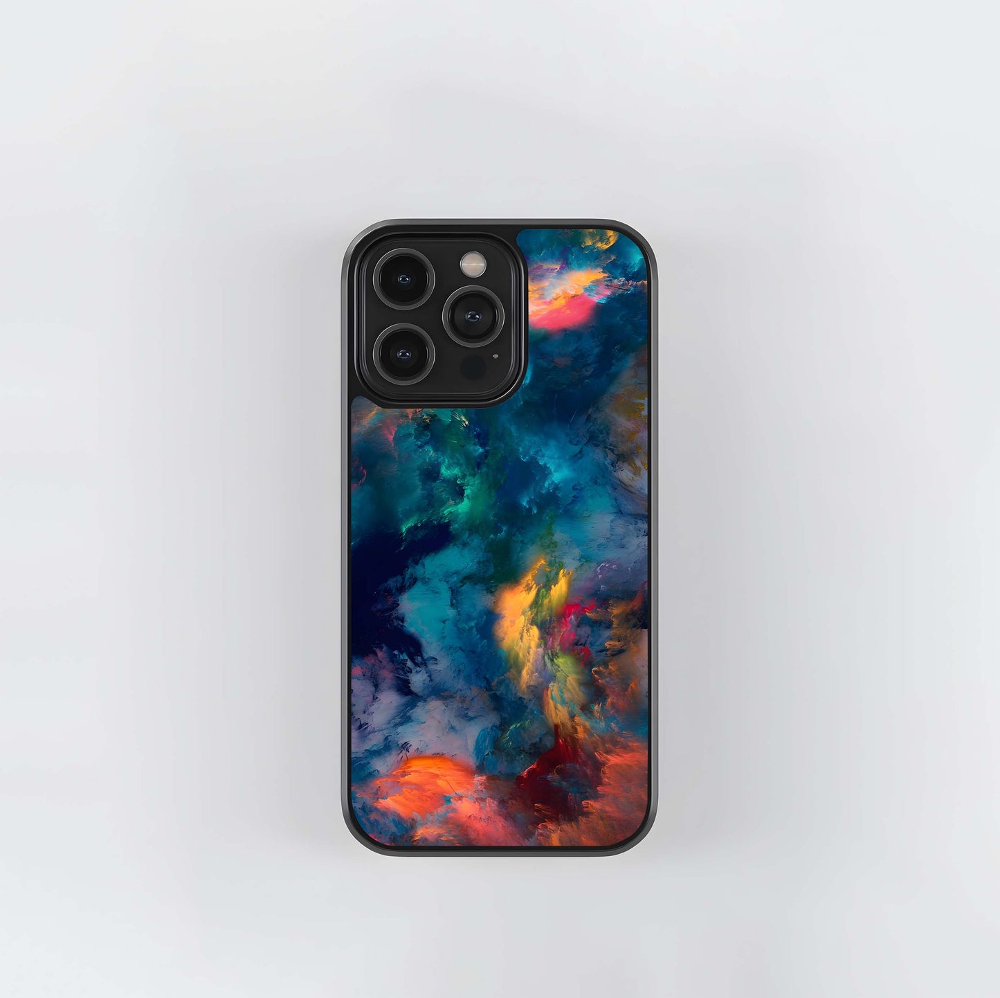 Vibrant Cosmic Clouds Glass Case