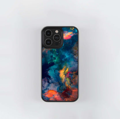 Vibrant Cosmic Clouds Glass Case