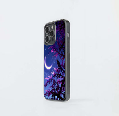 Crow &  Moon Scenery Glass Case