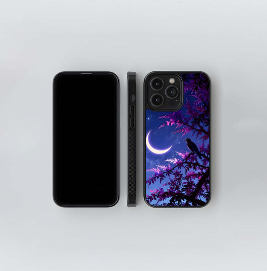 Crow &  Moon Scenery Glass Case