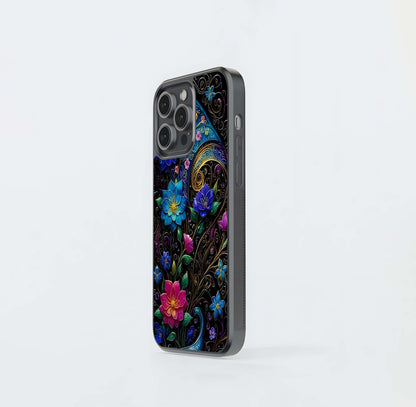 Baroque Gold Filigree Bloom Glass Case