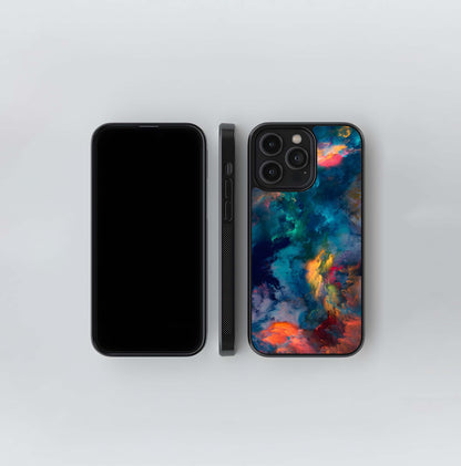 Vibrant Cosmic Clouds Glass Case