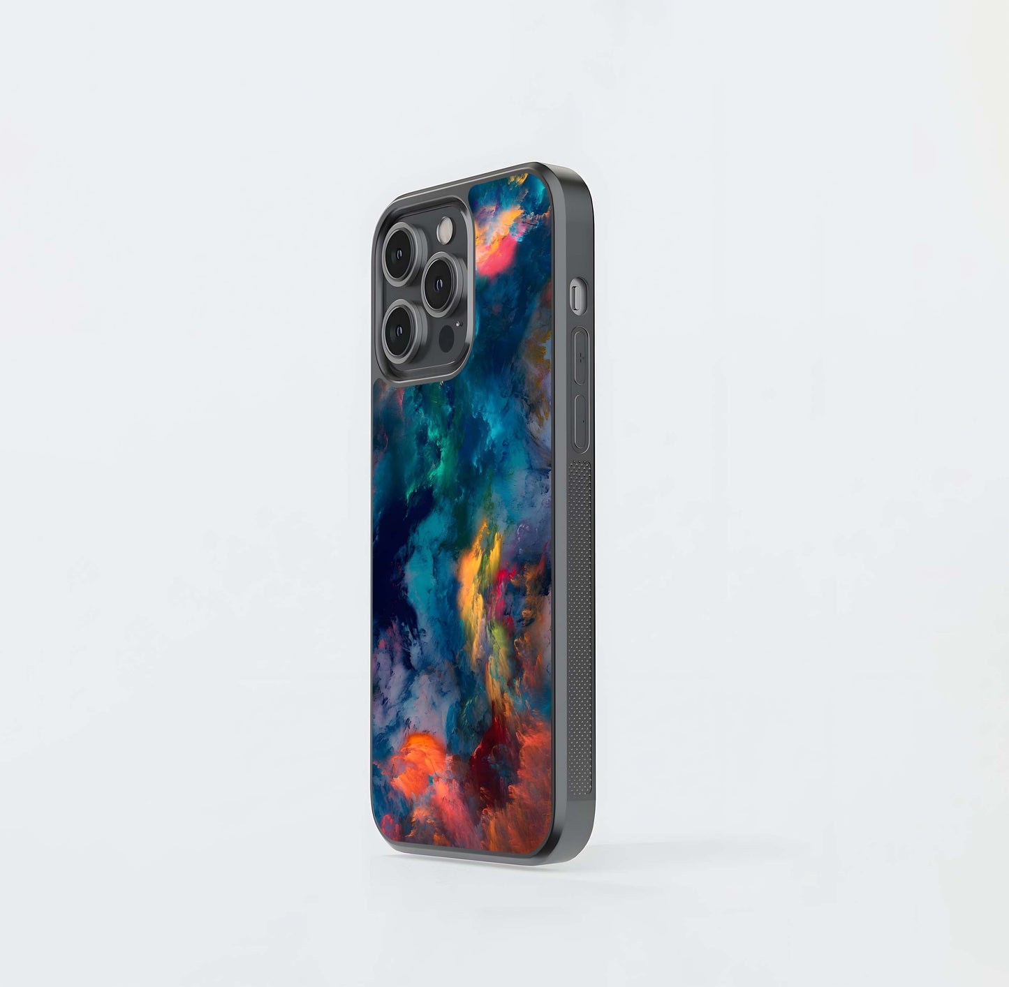 Vibrant Cosmic Clouds Glass Case