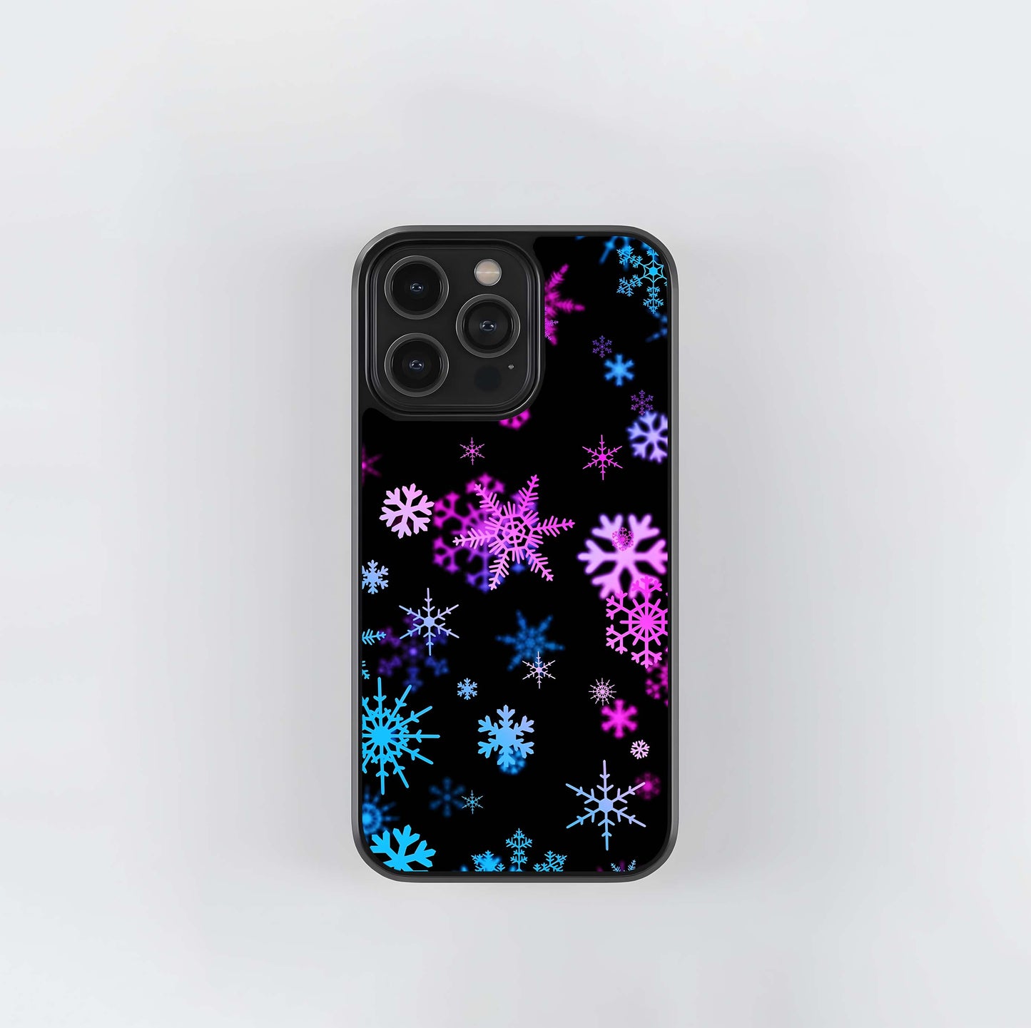 Neon Snowfall Pattern Glass Case
