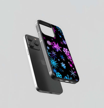 Neon Snowfall Pattern Glass Case