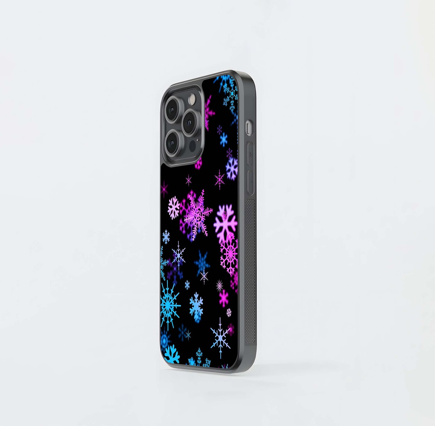 Neon Snowfall Pattern Glass Case