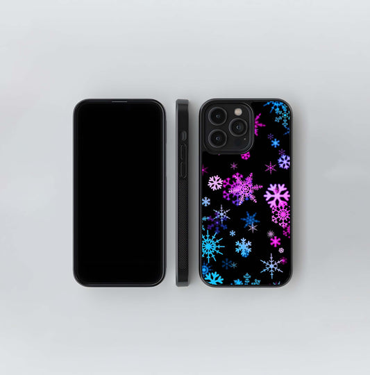 Neon Snowfall Pattern Glass Case
