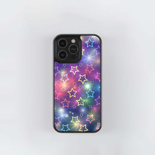 Neon Starburst Night Glass Case