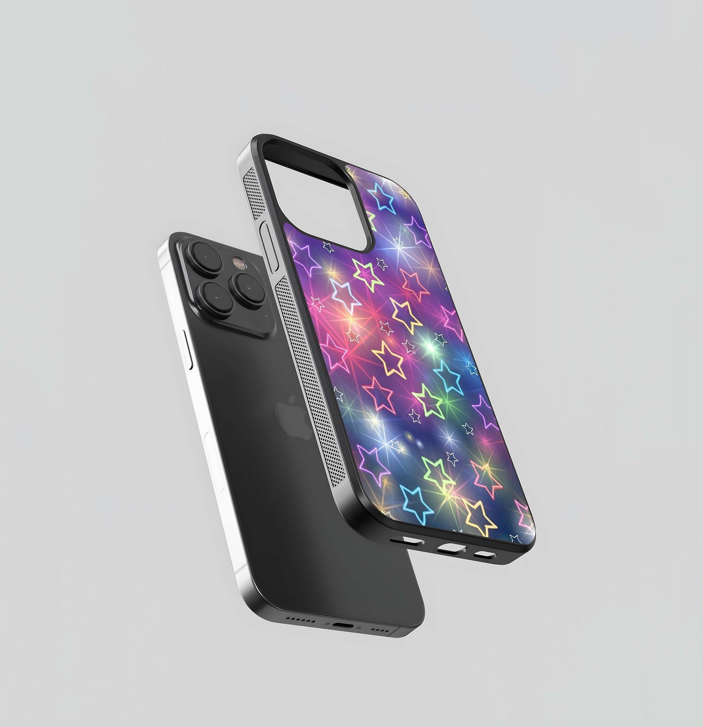 Neon Starburst Night Glass Case