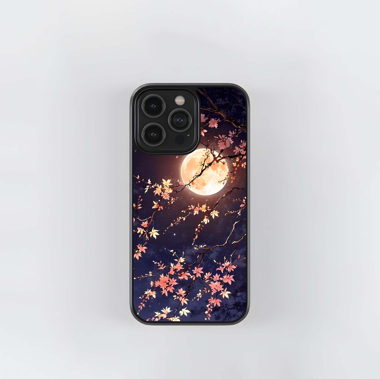 Moonlit Sakura Glow Glass Case