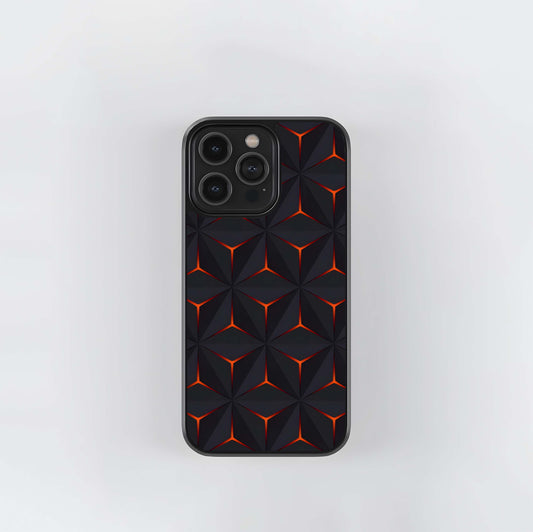 Volcanic Polyhedra Grid Glass Case