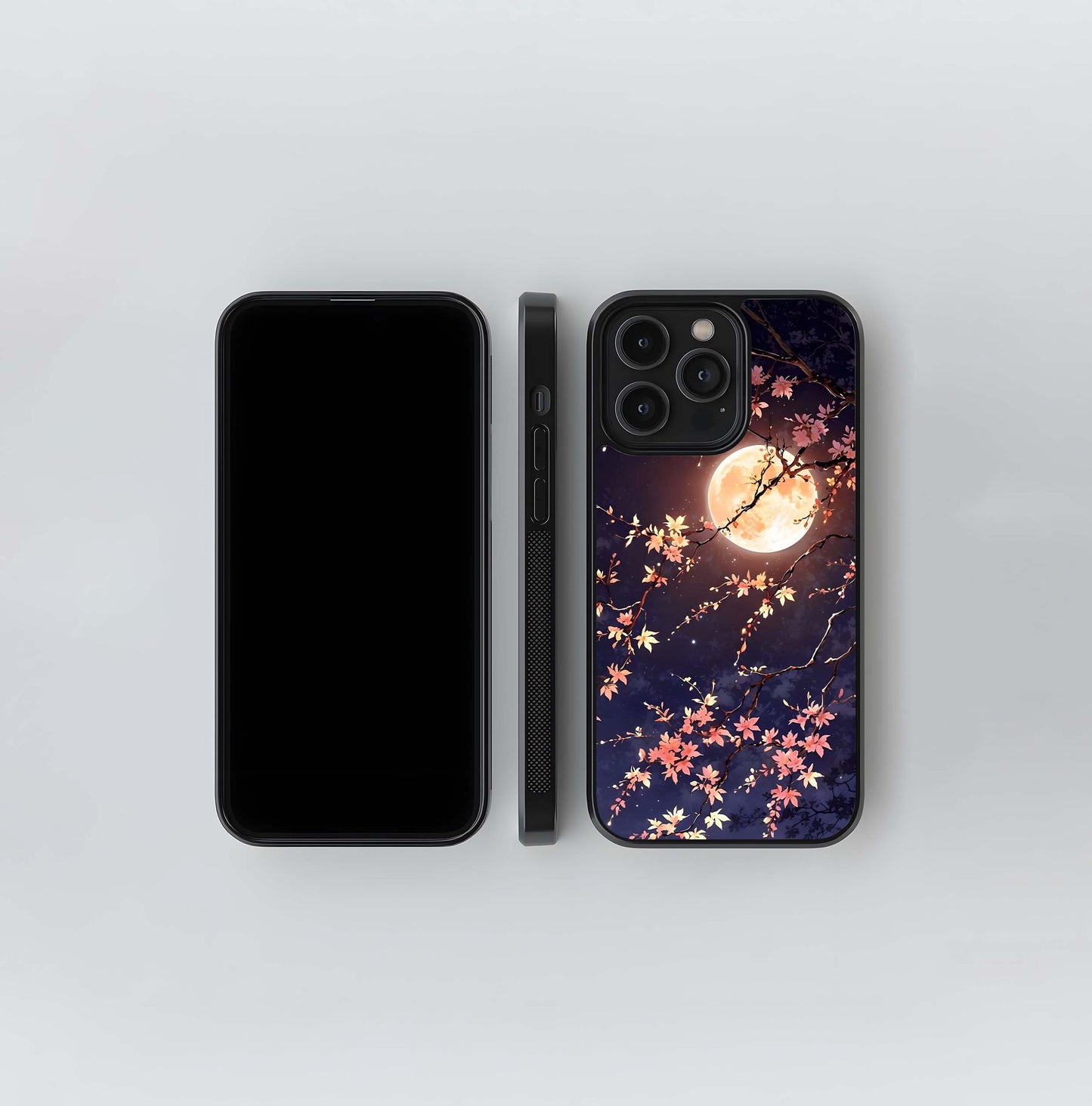 Moonlit Sakura Glow Glass Case